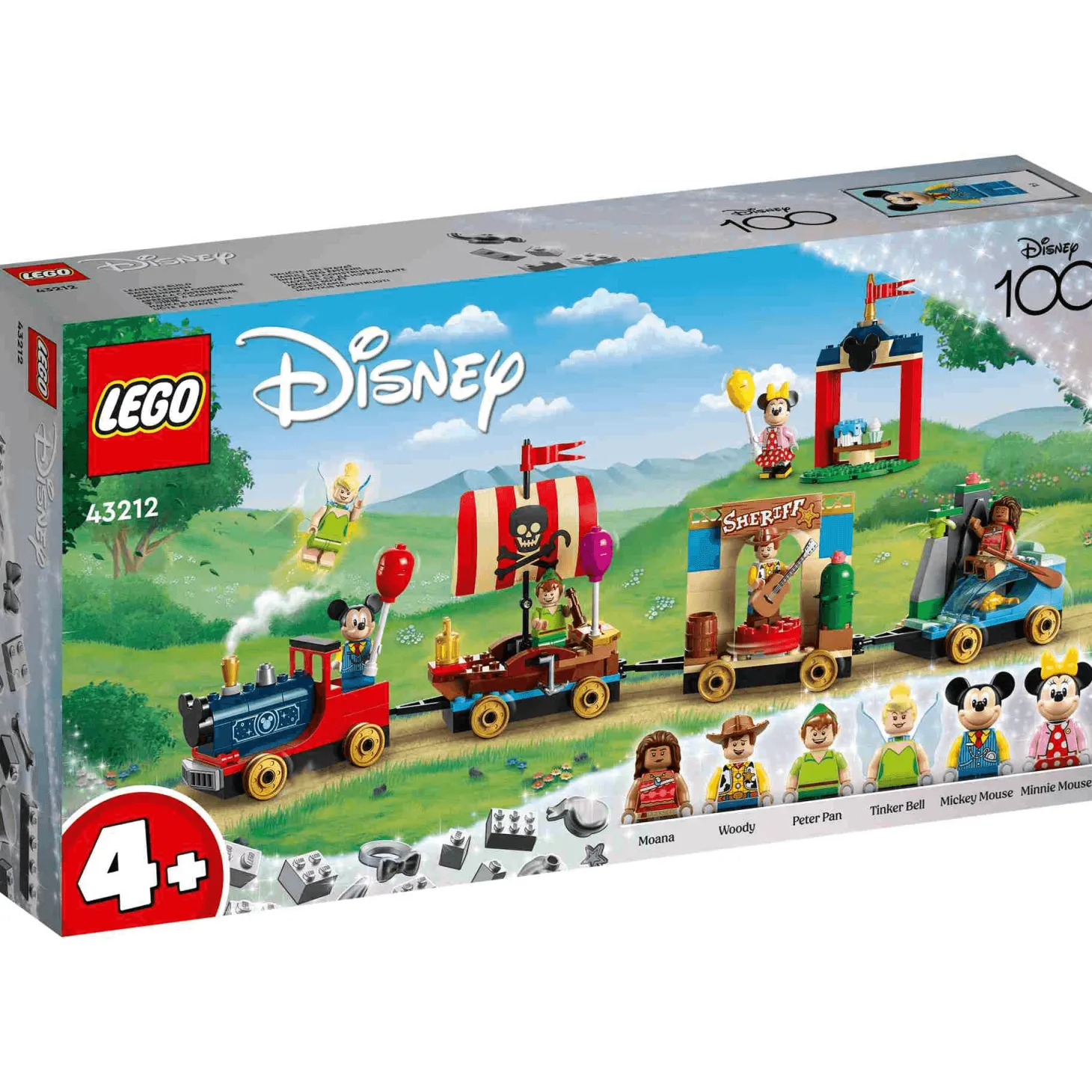 Set de juguetes de construcción LEGO | Disney 43212 Tren Homenaje a Disney 200 piezas