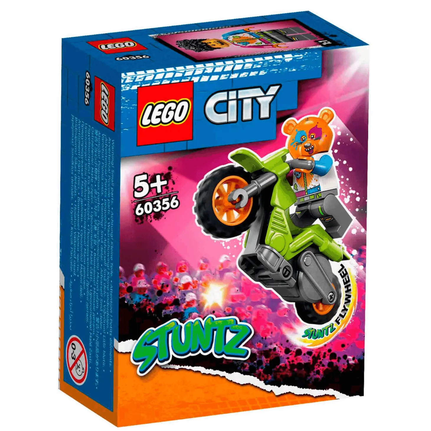 Set de juguetes de construcción LEGO City 60356 Moto Acrobática Oso 10 piezas