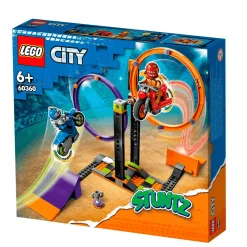 Set de juguetes de construcción LEGO City 60360 Desafío Acrobático Anillos Giratorios 117 piezas
