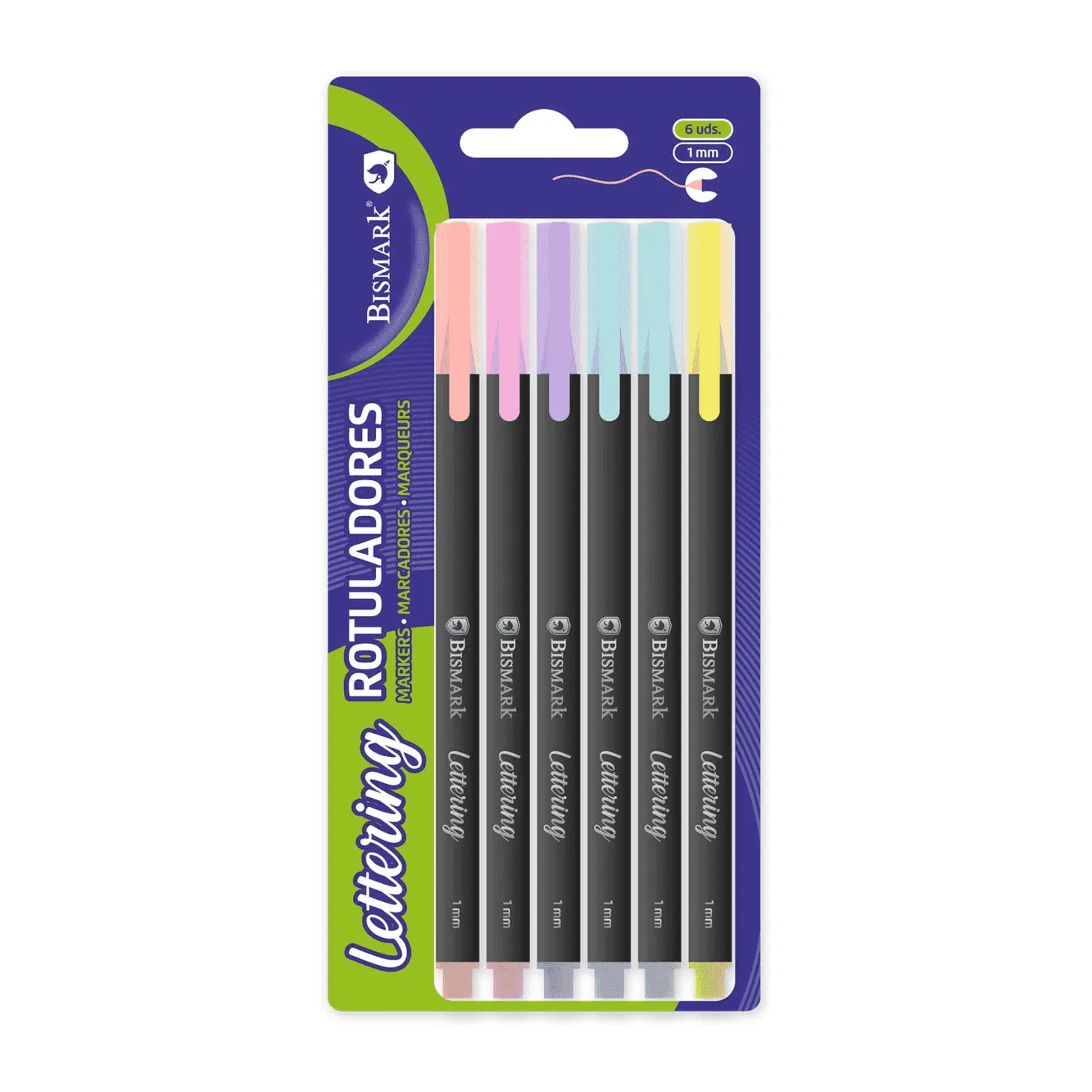 Set de Lettering 6 Rotuladores Pastel