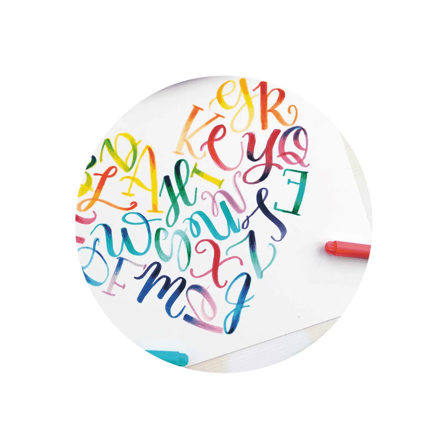 Set de Lettering 6 Rotuladores Pastel