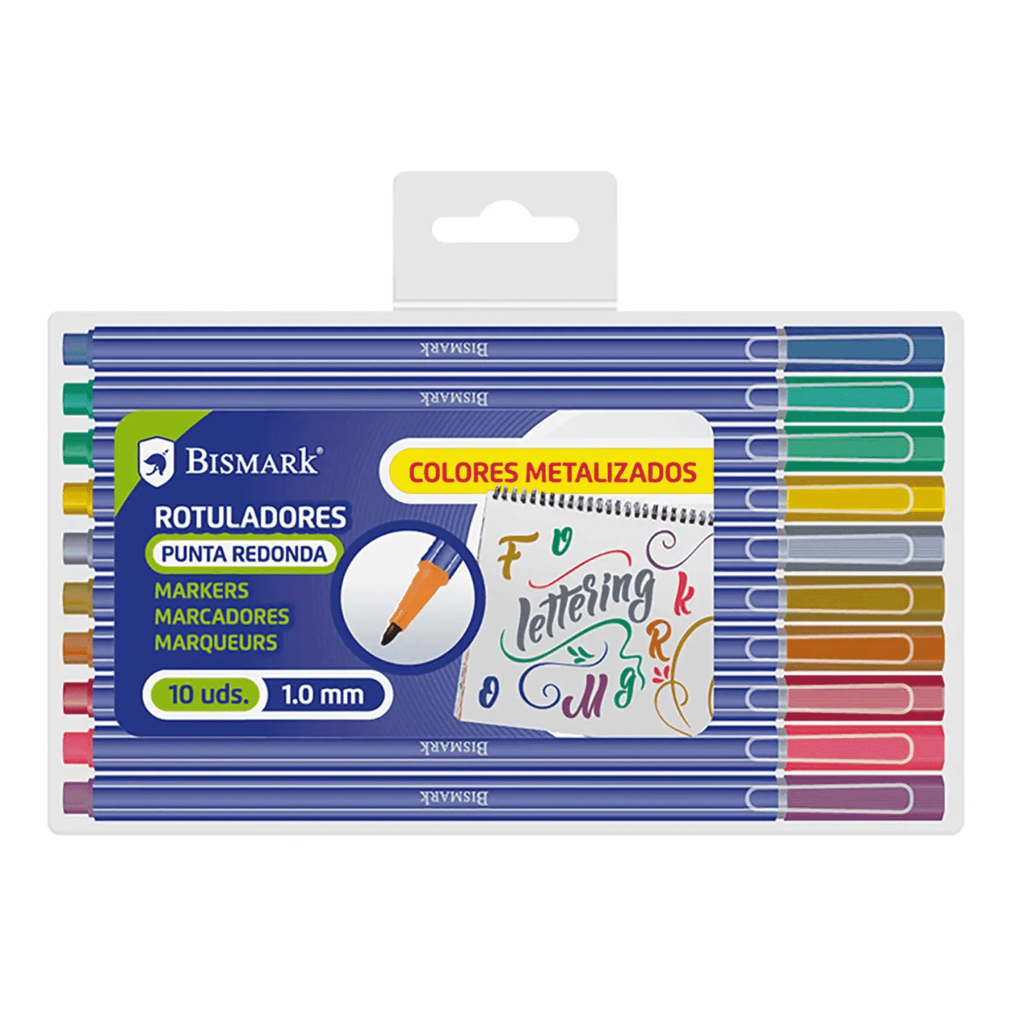 Set Lettering 10 Rotuladores Metálicos con Punta Redonda