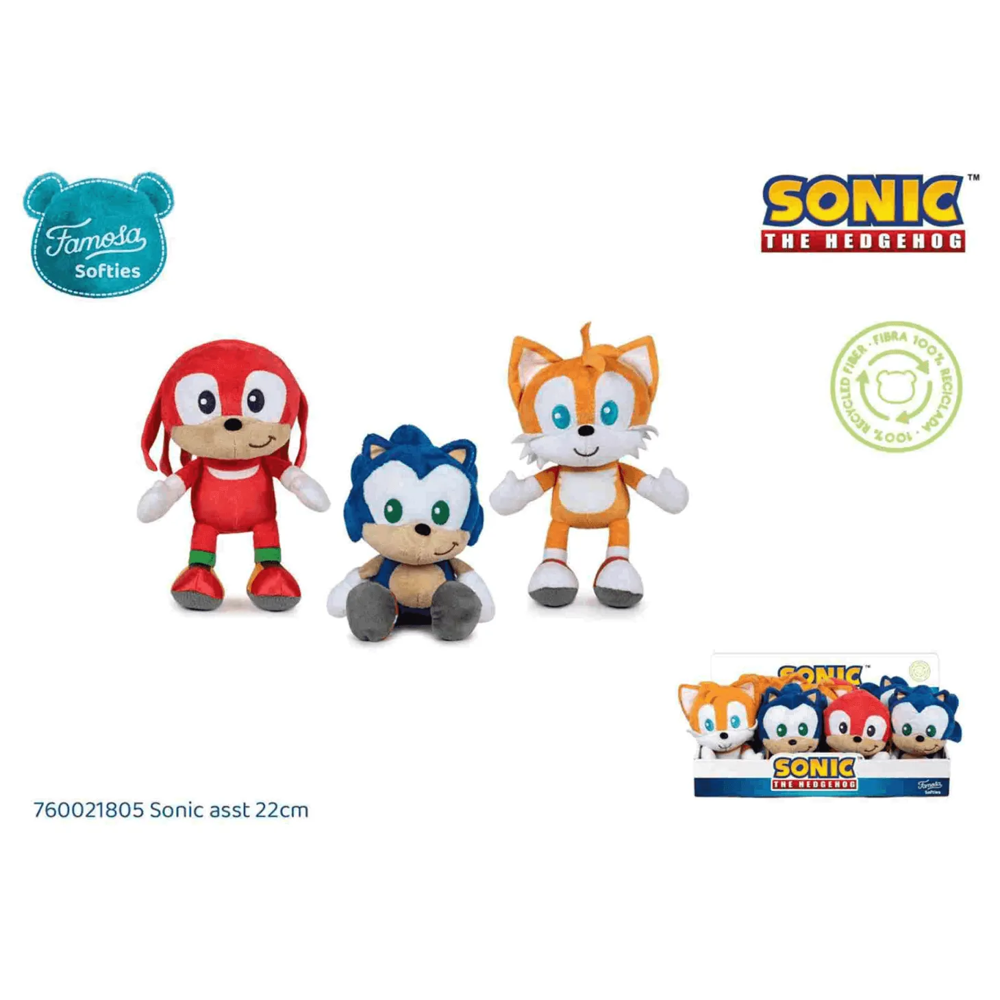 Sonic Figura Peluche 22 Cm Surtido