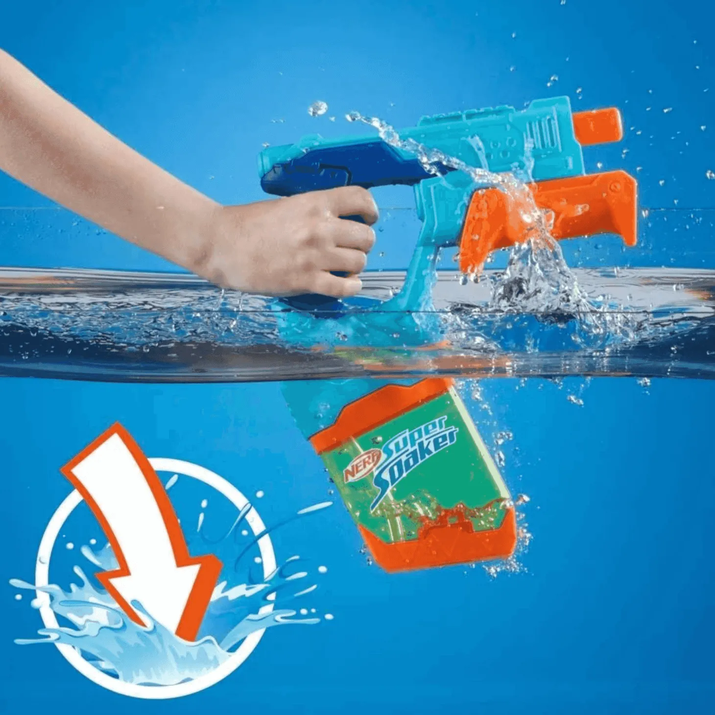 Super Soaker Dunk Fill Doble | Pack 2 Pistolas de Agua con Llenado Rápido | Desde 6 Años | Hasbro