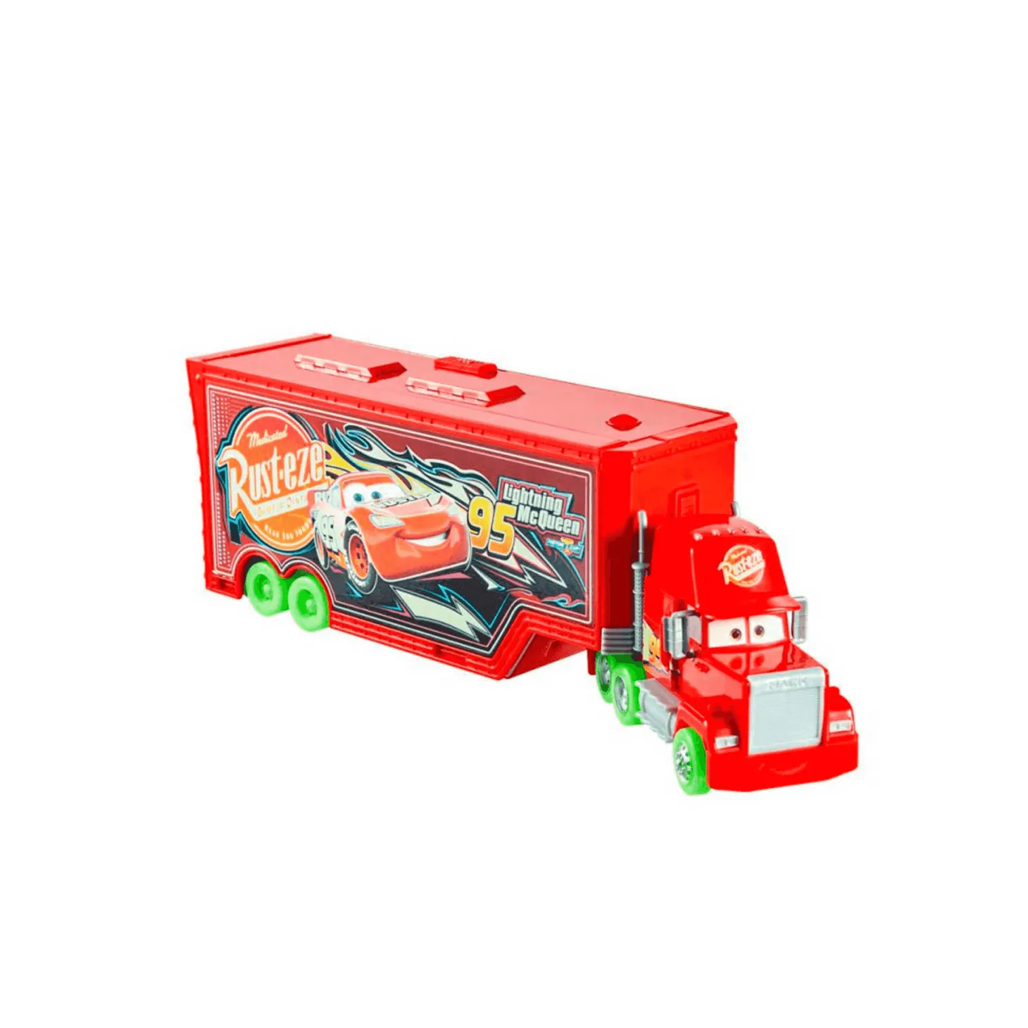 Supercamión Mack Glow Racers transformable en pista de Disney Pixar