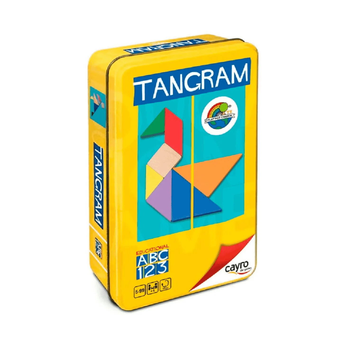 Tangram De Colores En Caja De Metal