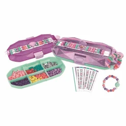 Tejedora de Pulseras Make Up Planet - Caja 2 en 1 para Crear y Almacenar