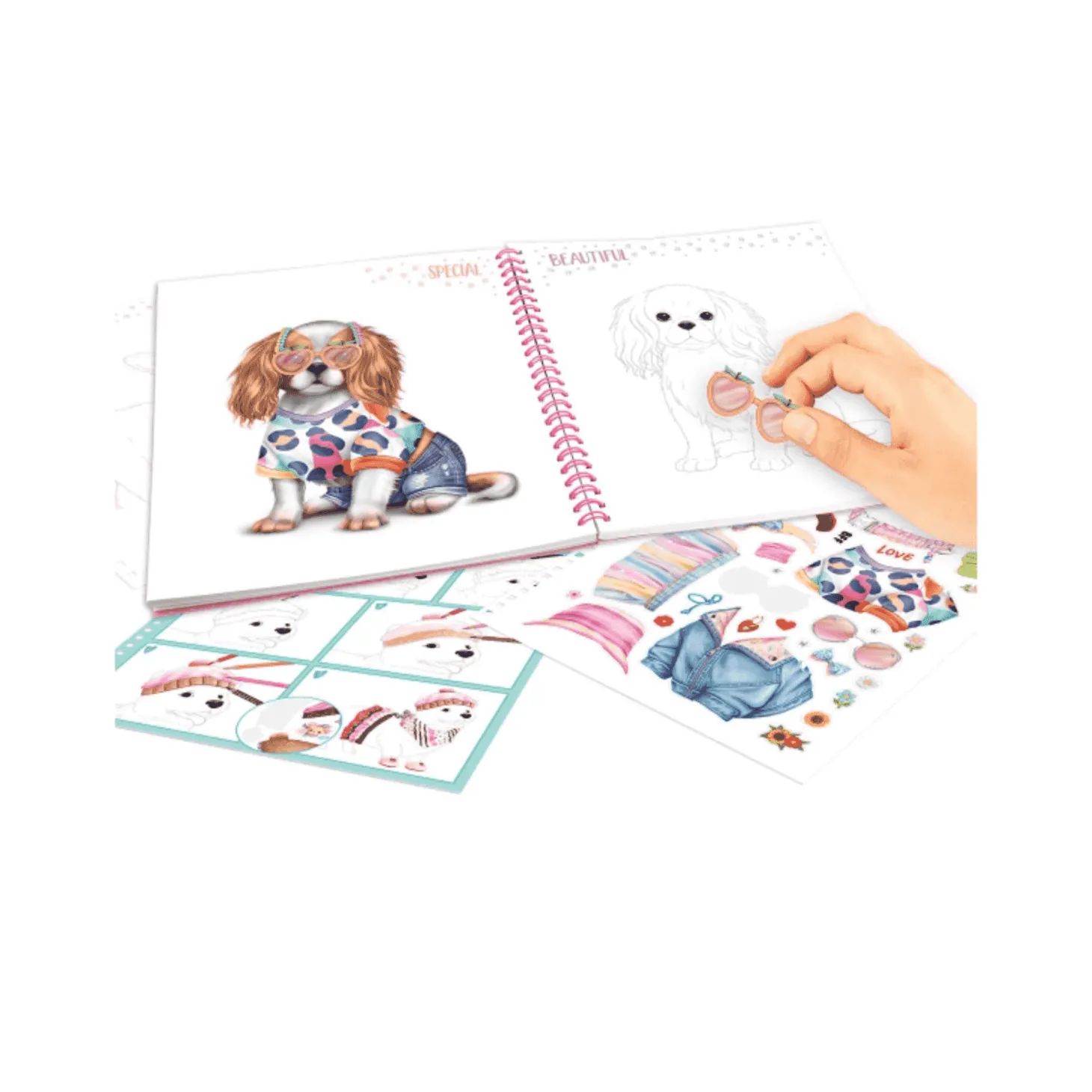 TOP Model Create Your Doggy Colouring Book