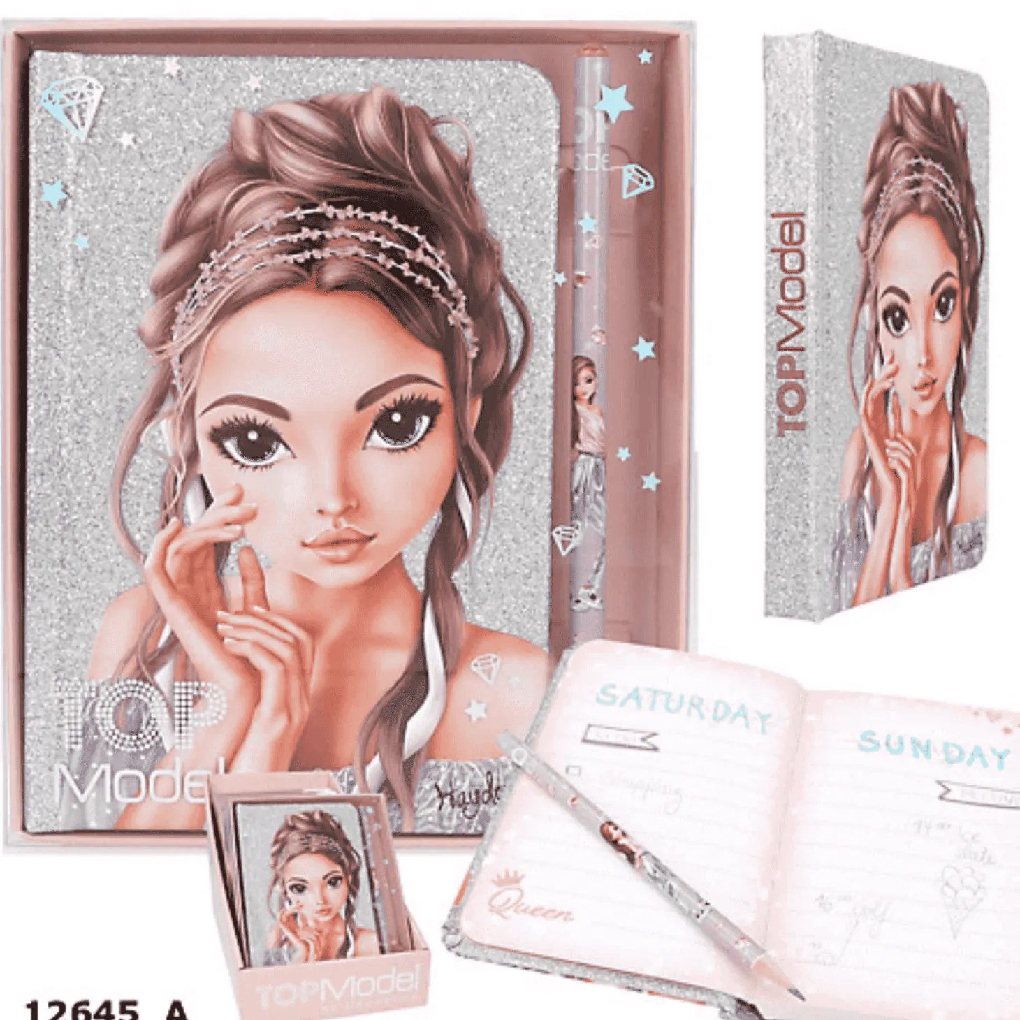 Topmodel Bloc Con Lapiz Glitter Queen