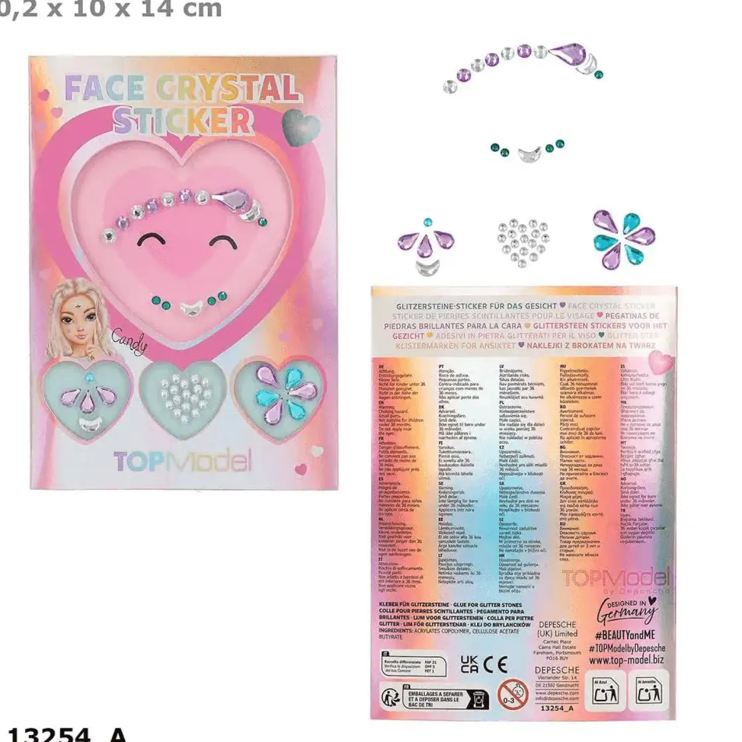 TOPModel brillantes faciales adhesivos