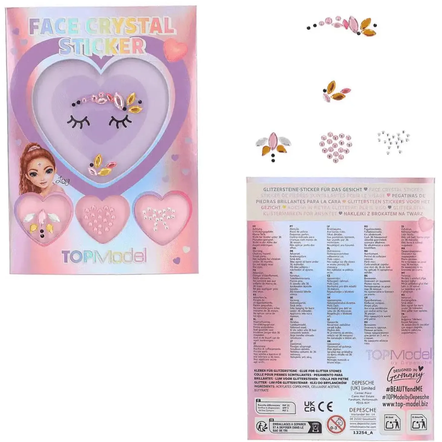 TOPModel brillantes faciales adhesivos