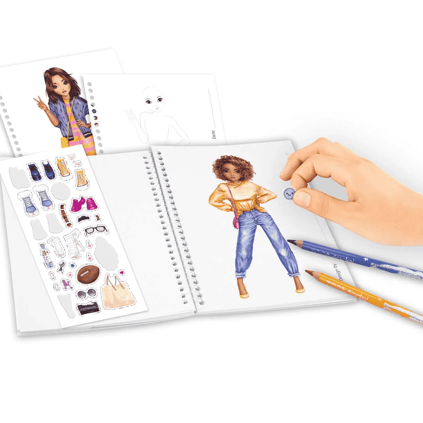 TOPModel Cuaderno Colorear Figurines con sus Mascotas