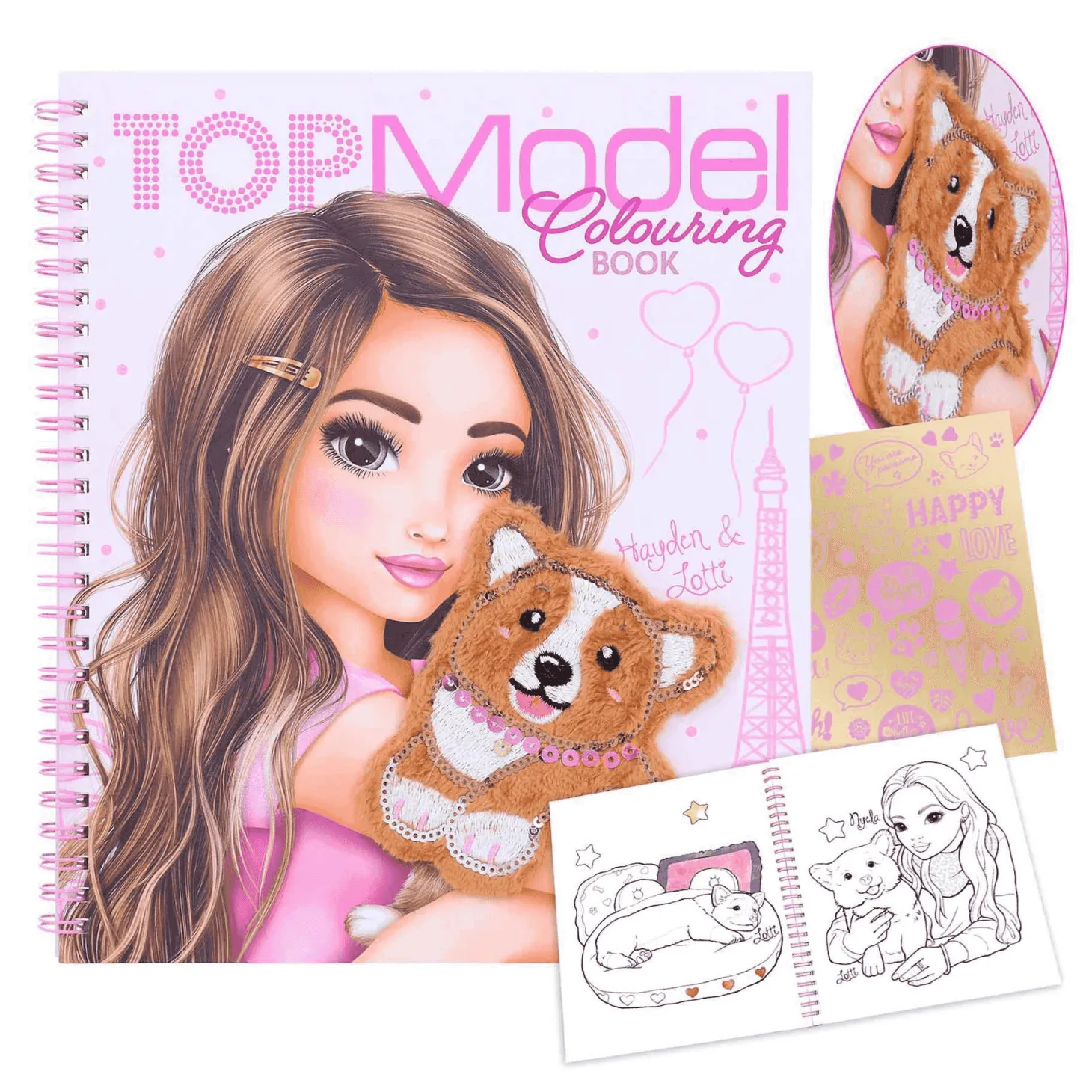 TOPModel Libro Colorear Perrito Corgi