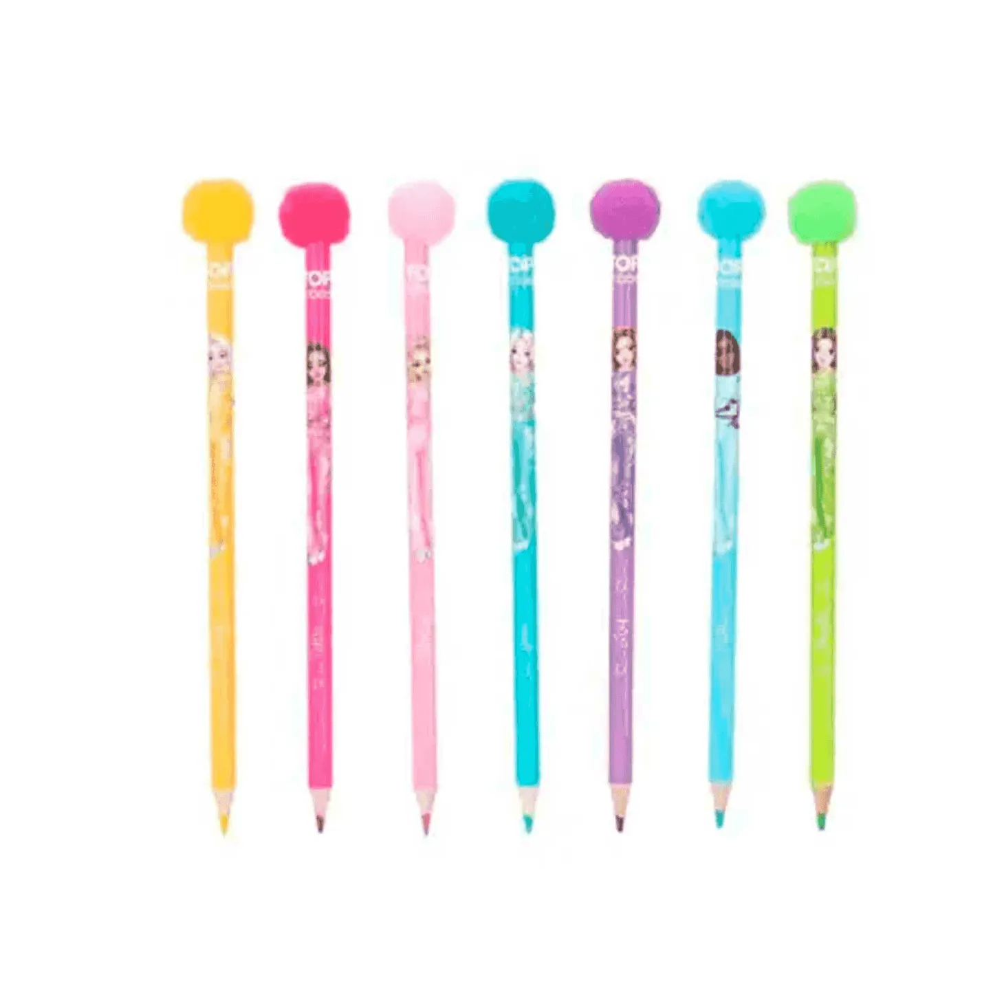 Topmodel Set De Lapices De Colores Pompones