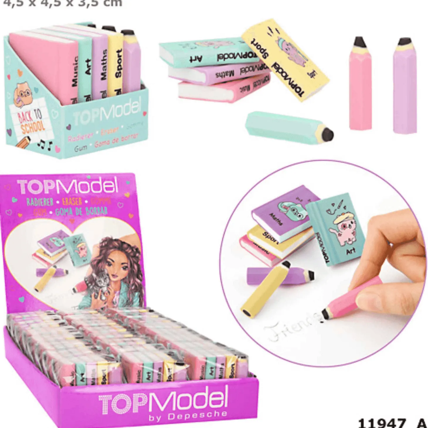 Topmodel, Set Goma De Borrar Mini Libro