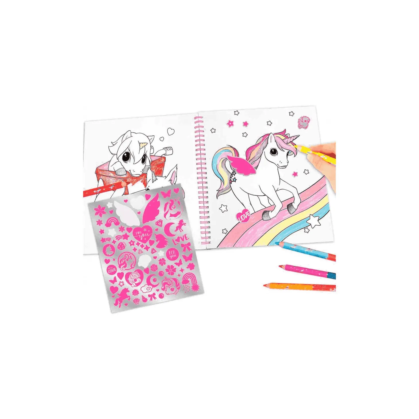 Ylvi libro de colorear con unicornio y lentejuelas