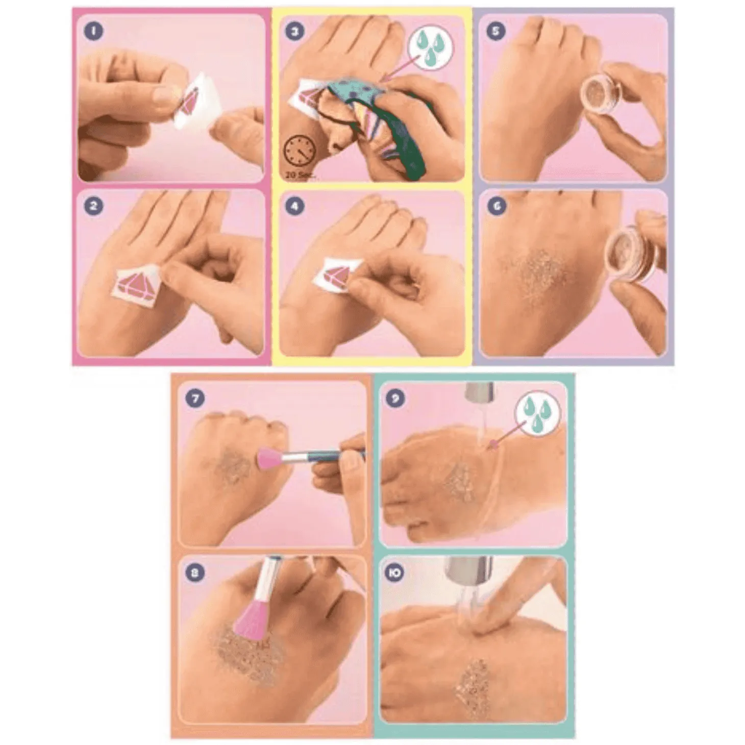 Ylvi Set para Tatuajes con Purpurina